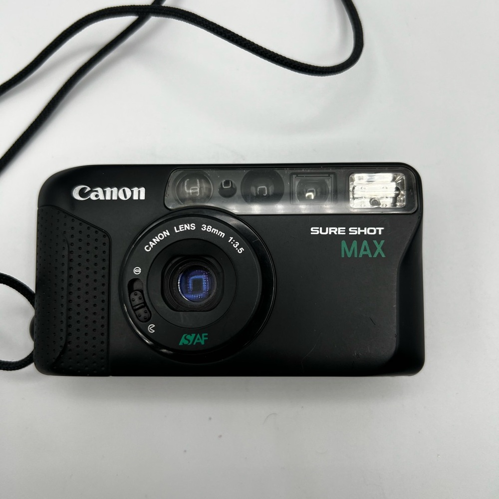 Canon Sure Shot Max 35mm Point & Shoot Black Camera TESTED